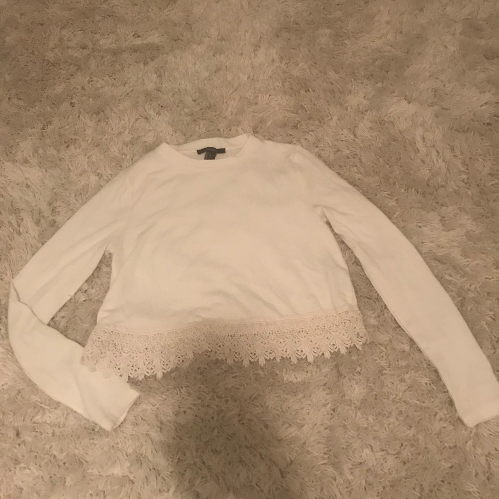 Forever21 Lace Long Sleeve Comfy Shirt